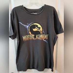Mortal Kombat Shirt Unisex Sz L Short Sleeve Dragon Graphic Print